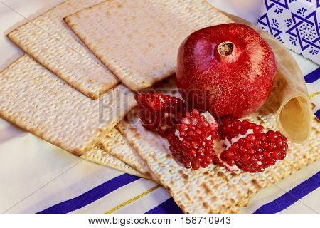 Rosh Hashanah Jewish Holiday Matzoh  Passover Bread Torah