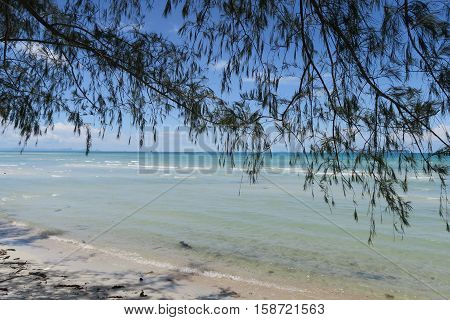 Beach view near the pier on Koh Samui