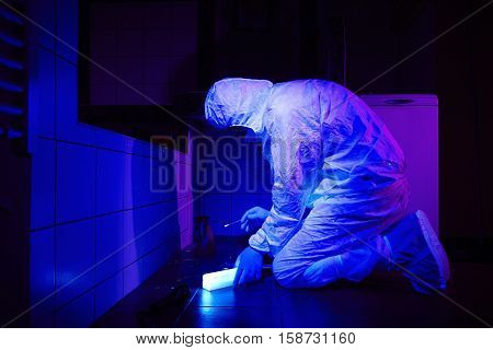 Developing of evidence on place of bloody crime