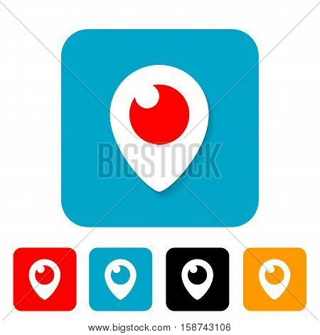 Periscope Icon. Vector Illustration. Different colors isolated