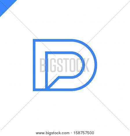 Letter D And Letter P Logo. Pd, Dp Initial With Chat Icon Letter Logotype