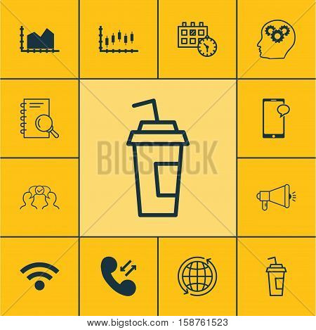 Set Of 12 Universal Editable Icons. Can Be Used For Web, Mobile And App Design. Includes Icons Such As Cellular Data, Appointment, Analysis And More.