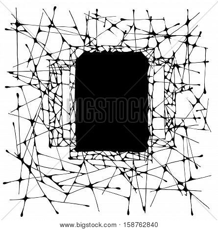 Zentagle decorative design frame with space for text. Doodle