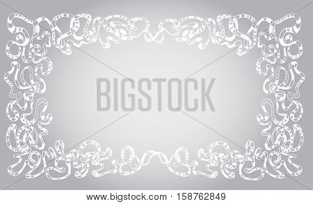 Zentagle decorative design frame with space for text. Doodle