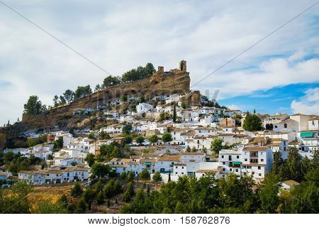 Beautiful Cityscape With Castle On  Hill In Montefrio, Spain