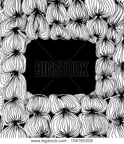 Zentagle decorative design frame with space for text. Doodle