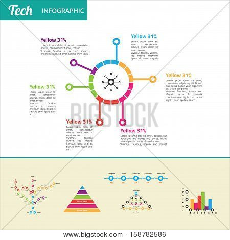 tech infographic for technology business or internet based