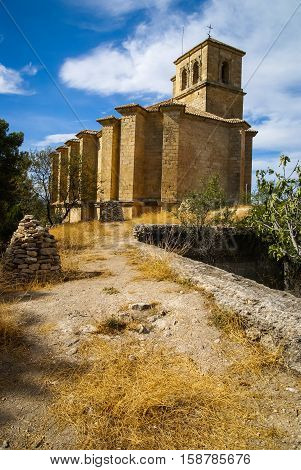 Beautiful Cityscape With A Church In Montefrio, Spain