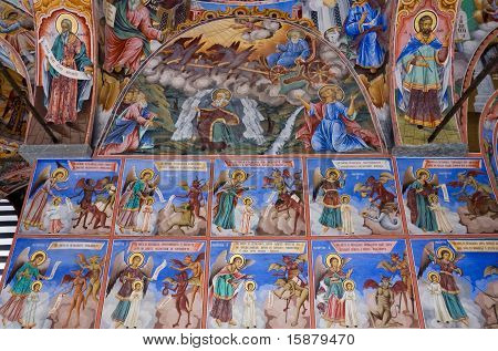 Affresco del monastero di Rila In Bulgaria