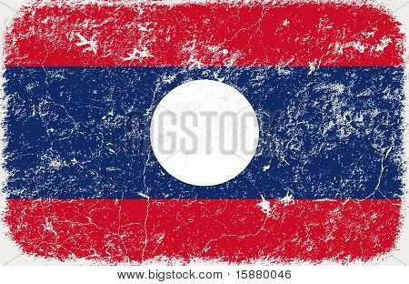Vector grunge stijl vlag van Laos