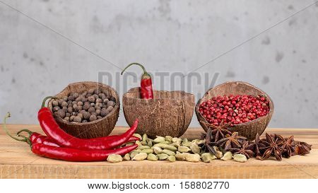 Set in a beautiful serving spices for a delicious taste
