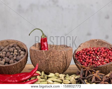 Set in a beautiful serving spices for a delicious taste