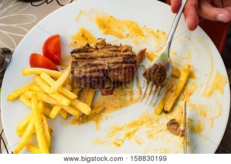 A very big and tasty Steak at Lunch
