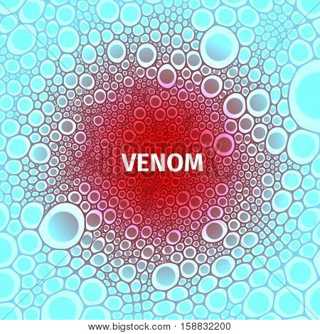 Abstract venom or virus in the cells background