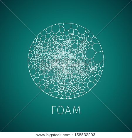 Abstract foam structure icon for web and printing