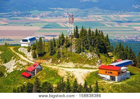 View from Postavarul Massif Poiana Brasov Romania