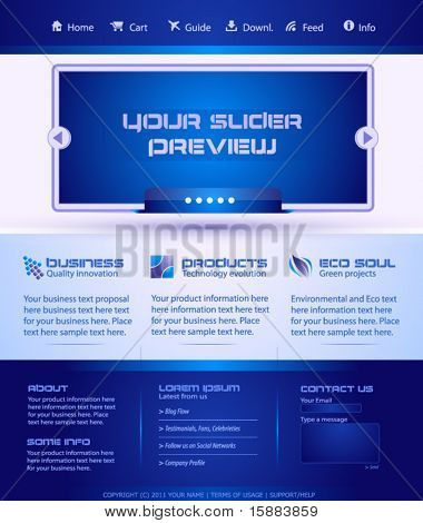 Webtemplate business o Wordpress Blog grafico con linee moderne e pulite.
