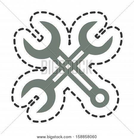wrench tools isolated icon vector illustration design