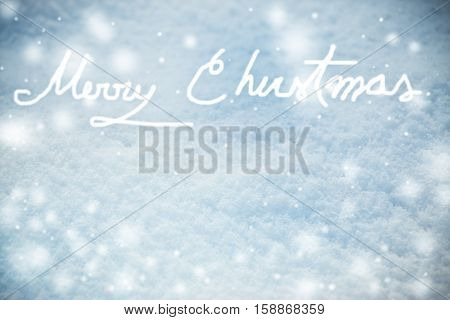Merry Christmas White Snow texture. Snow flake background