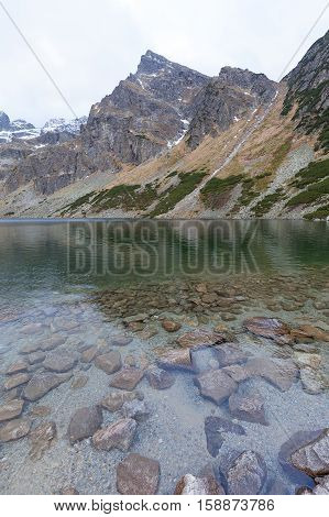 Black Pond (Czarny Staw Gasienicowy) Tatra Mountains Poland Europe