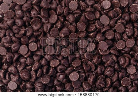 chocolate Callets background. Close up photo