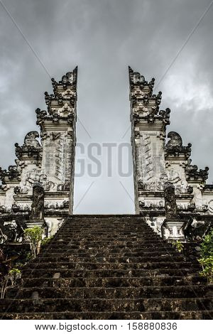Ancient gates in pura Lempuyang, Bali, Indonesia