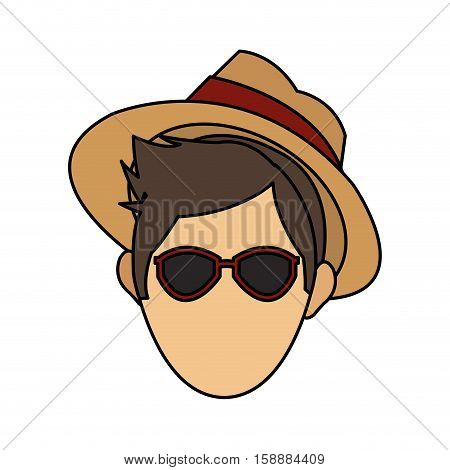 Toruist man icon. Travel trip vacation and tourism theme. Isolated design. Vector illustration
