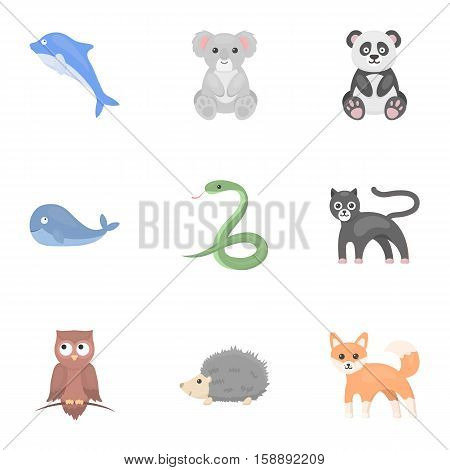 Animals set icons in cartoon style. Big collection of animals vector symbol stock