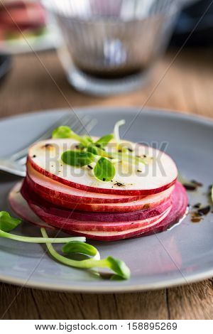 Apple and Beetroot salad with Balsamic dressing