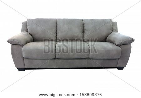 Grey Sofa Furniture Isolated On White