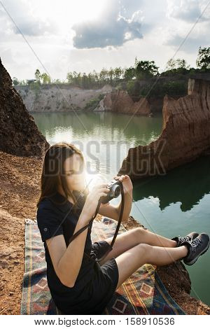 Woman Travel Backpacker Adventure Concept