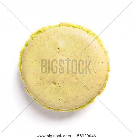 Tasty macaroon isolated on white background