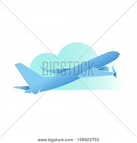plane icon logo sky airplane cloud vector gradient