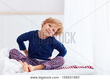 Peppy Young Boy Waking Up In The Morning