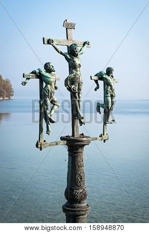 Monument of Crucifixion Group on Island Mainau, Germany