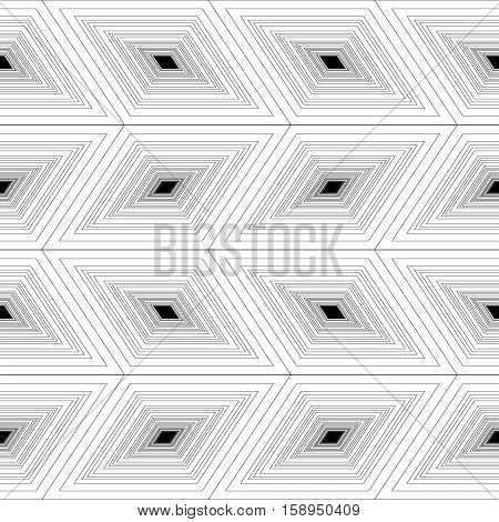Seamless Pattern Of Shapes And Lines.