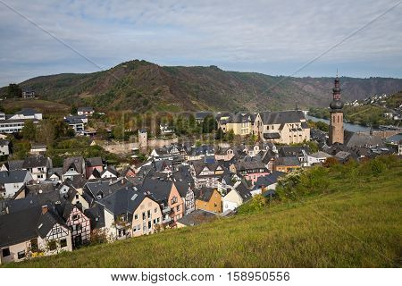 View of the town of Cochem in autumn, Germany