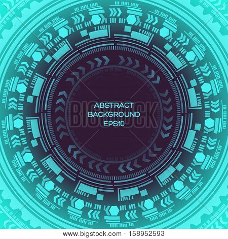 Abstract Background With A Variety Of Technological Elements.