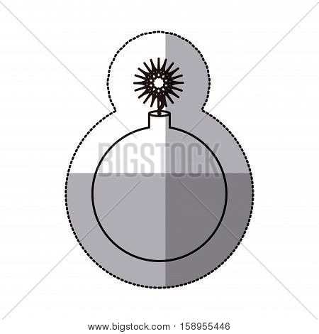 Bomb icon. Explosion military weapon and destruction theme. Isolated design. Vector illustration
