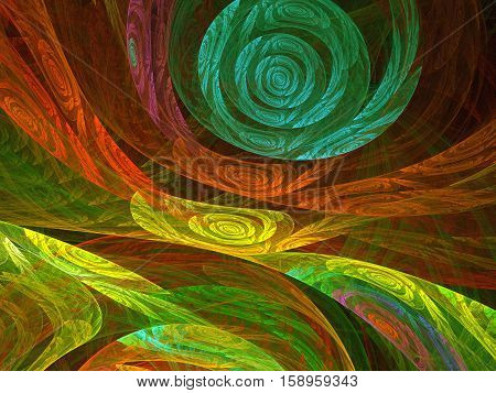 Abstract fractal background - computer-generated image. urls. Fractal artwork for banners posters web design. Vivid background for covers posters prints.