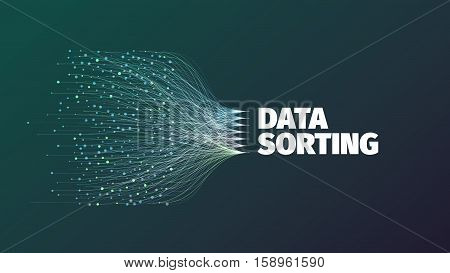 Data sorting abstract vector illustration for web