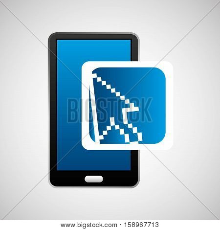 mobile phone icon cursor social media vector illustration eps 10