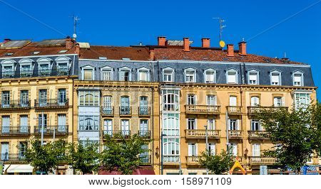 Buildings in the old town of Irun - Spain, Basque Country