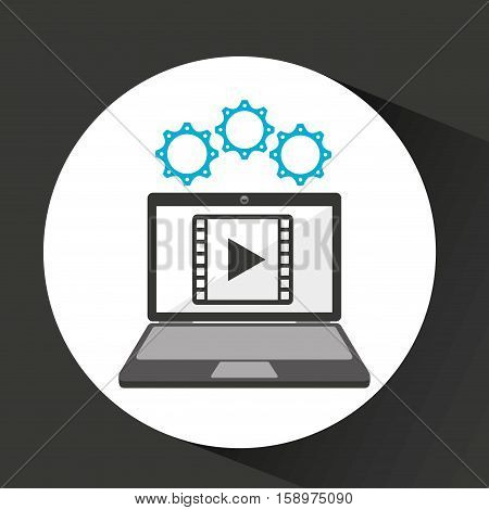 computer security film movie social network concept vector illustration eps 10