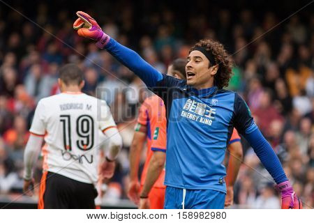 VALENCIA, SPAIN - NOVEMBER 20th: Ochoa during La Liga soccer match between Valencia CF and Granada CF at Mestalla Stadium on November 20, 2016 in Valencia, Spain