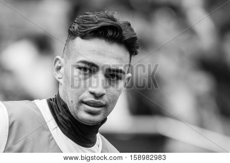 VALENCIA, SPAIN - NOVEMBER 20th: Munir during La Liga soccer match between Valencia CF and Granada CF at Mestalla Stadium on November 20, 2016 in Valencia, Spain
