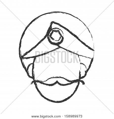 Indian man with turbant icon vector illustration graphic design