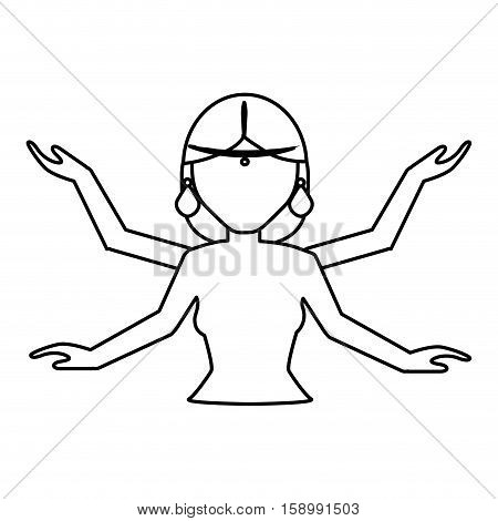 Shiva indian god icon vector illustration graphic design