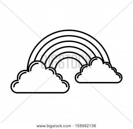cute rainbown fantasy icon vector illustration design