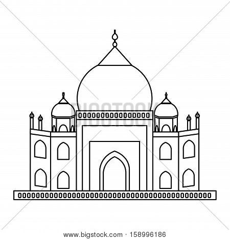 Taj mahal architecture icon vector illustration graphic design